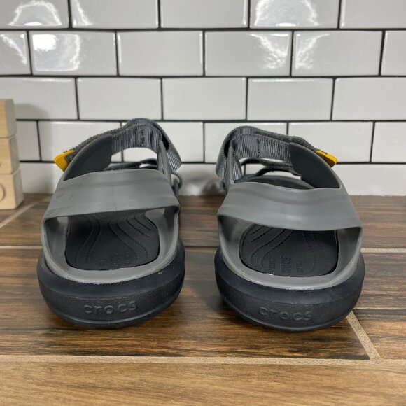 CROCS Swiftwater Expedition Mens Size 12 Shoes Gray Black Adventure Sandals - Picture 5 of 16